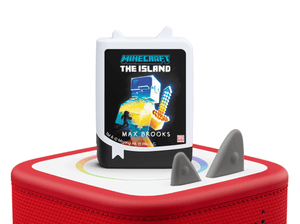Minecraft Audiobook Tonie on a red Toniebox 2 ready to play audio stories and songs