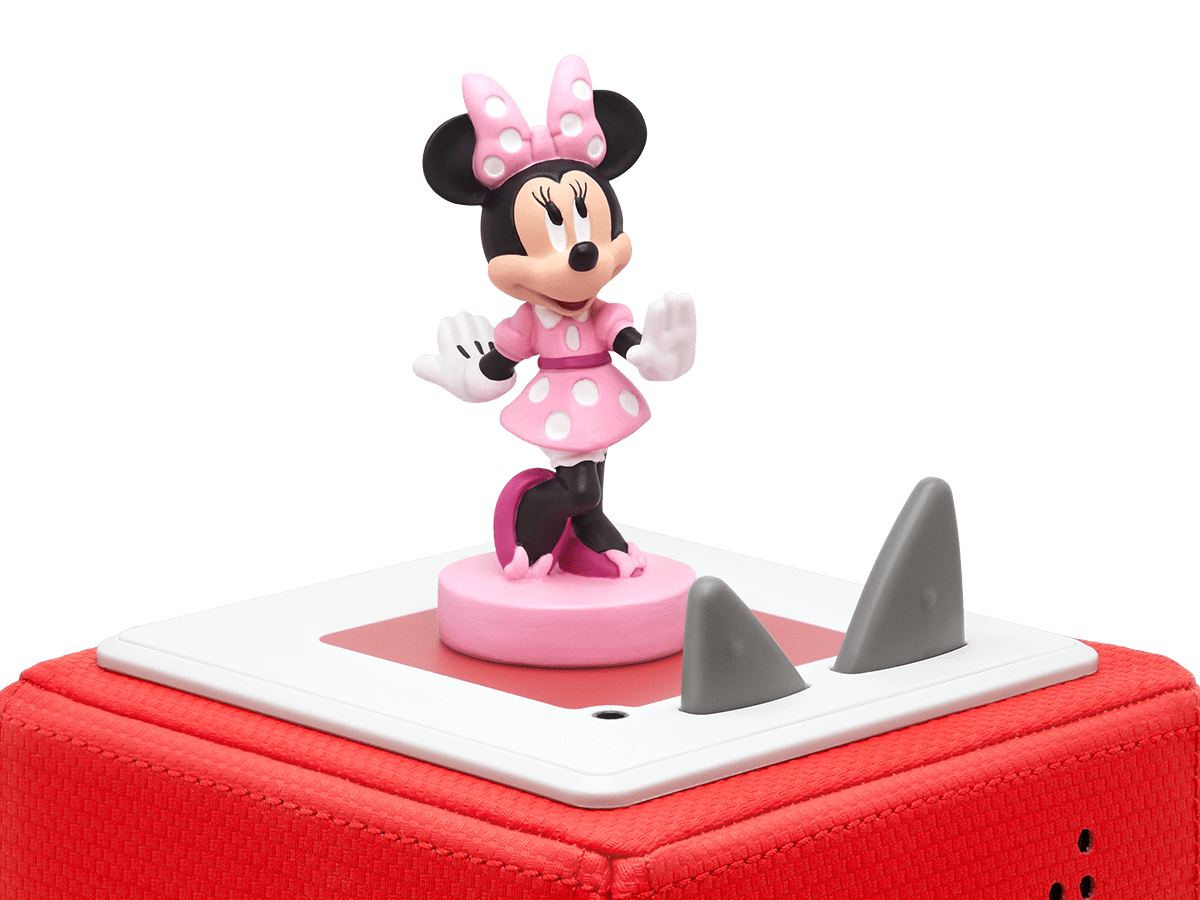 Disney Minnie Mouse Tonie on a red Toniebox