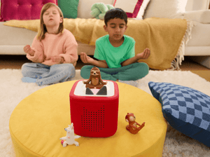 Child Playing Withmindfulness Tonie Audio Figurine And Toniebox 2