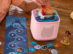 Child Playing With Pink Toniebox 2 An Audio Player For Kids With Moana Audio Figurine And Disney Tonieplay Game With Controller