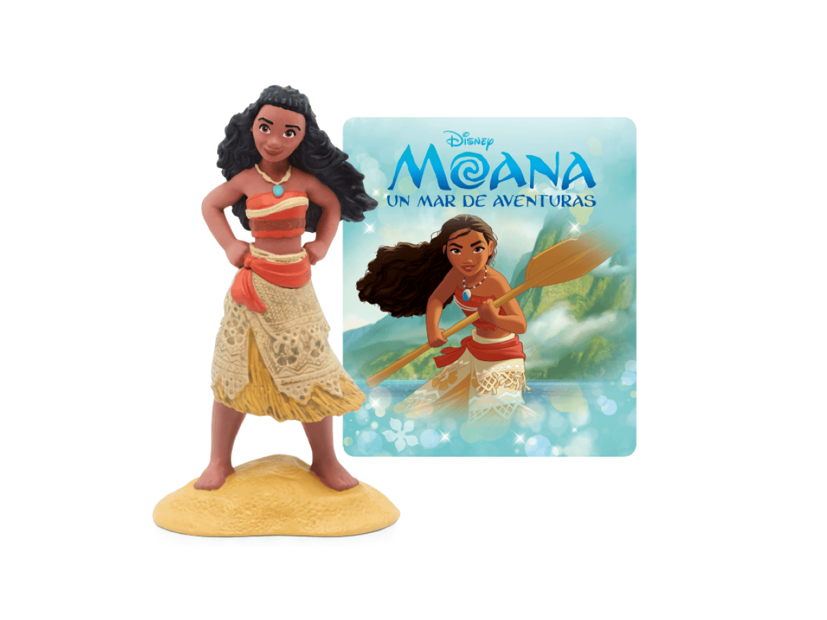 Moana spanish tonie audio figurine with content illustration