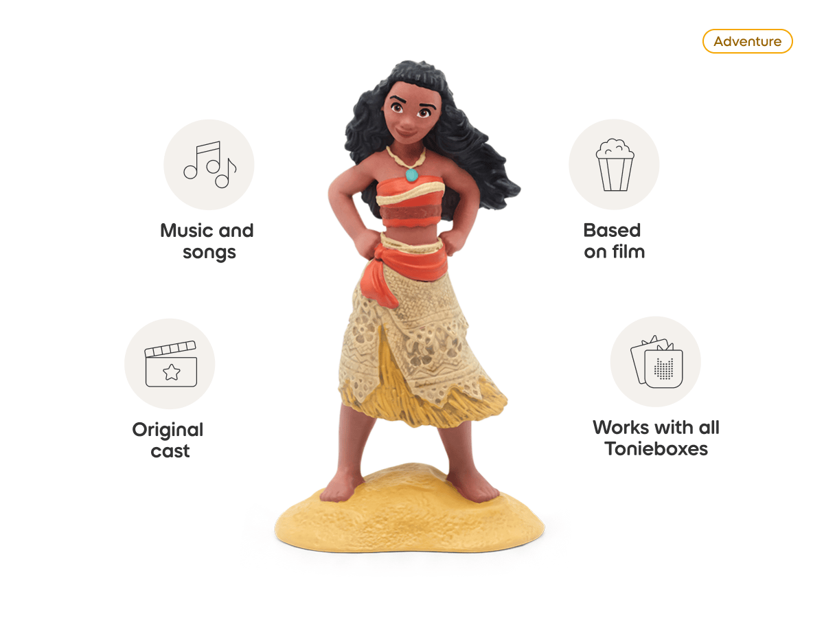 Moana spanish tonie audio figurine, inspiring audio journeys and imaginative play