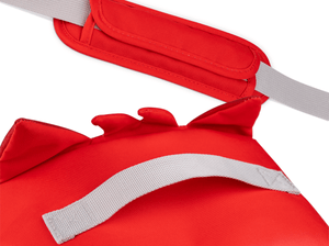 close up of strap and features of Toniebox Character Bag - Monster