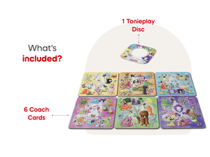 Monster Talent Search ToniePlay Game includes disc and 6 coach cards