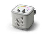 Top view of moon gray Toniebox 2 an audio player for kids, used with Tonie audio figurines and Tonieplay games