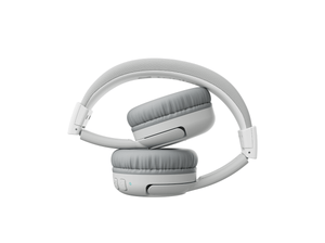 Moon gray bluetooth headphones for kids in folded position