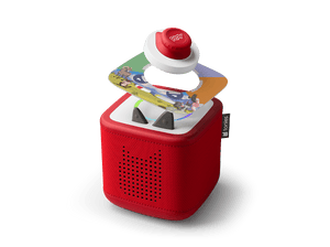 Tonieplay-The Legend of Mount Majestic-A Musical Family Quest Disc on red Toniebox 2 an audio player for kids