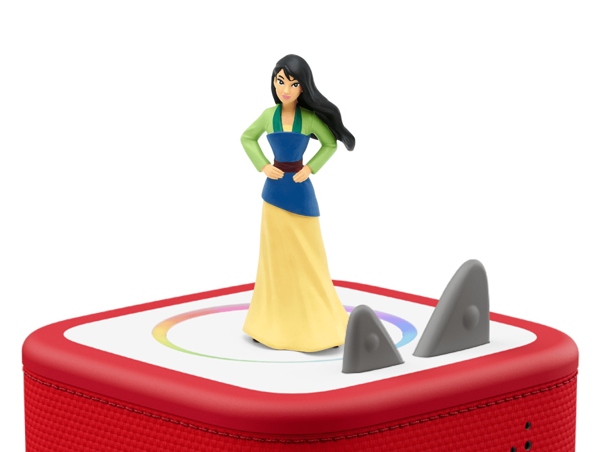 Disney Mulan Tonie on a Red Toniebox