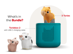 What’s in the bundle? toniebox 2 and pig, horse and cow my first tonies and charging cable