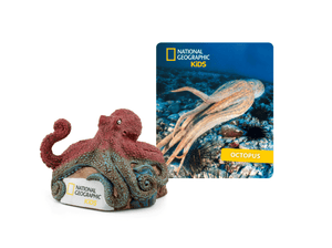 Octopus audio figurine with content illustration