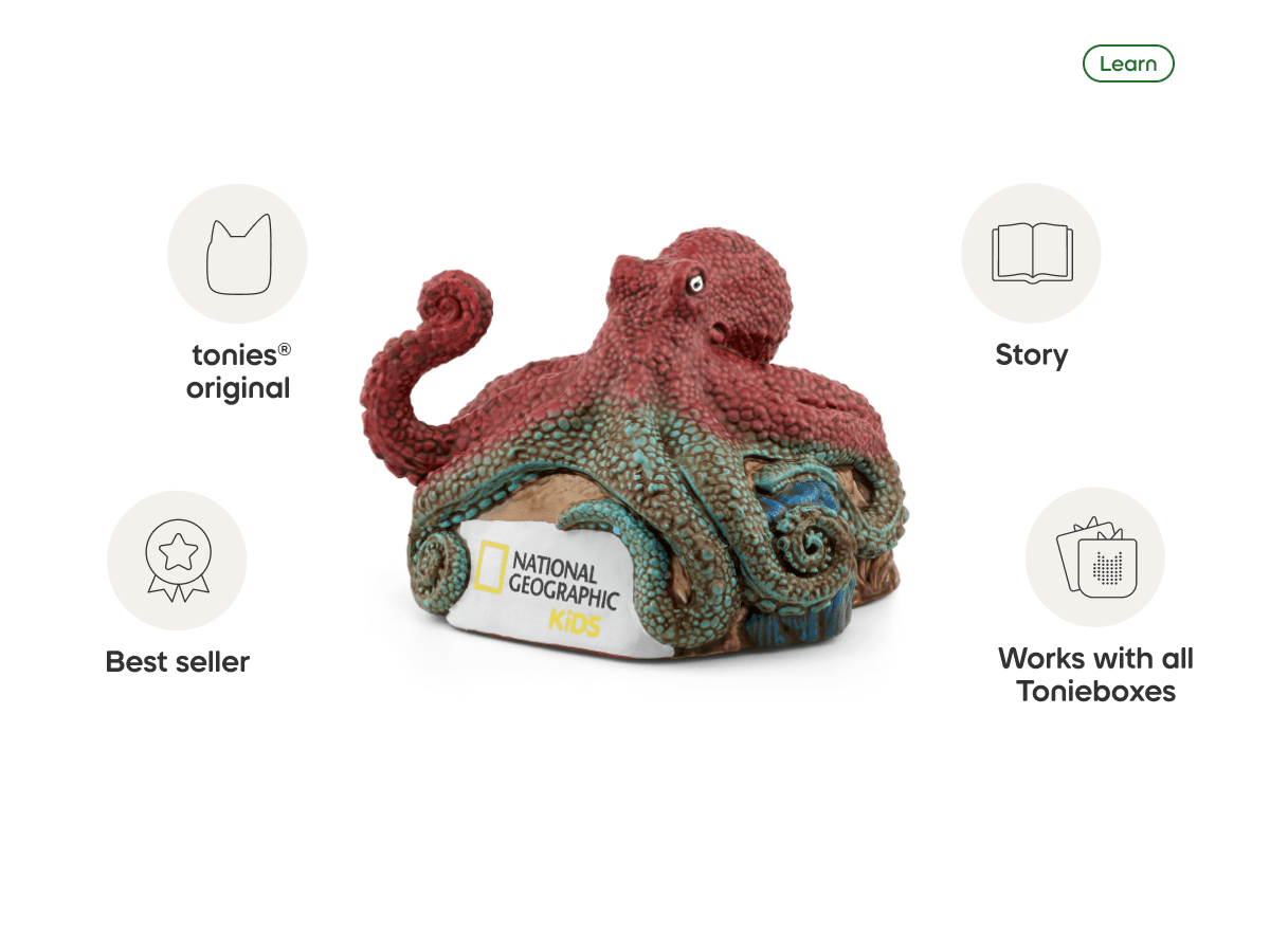 Octopus audio figurine, inspiring audio journeys and imaginative play
