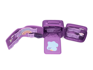 Overhead open view of Carrying Case Max for Tonies - Over the Rainbow