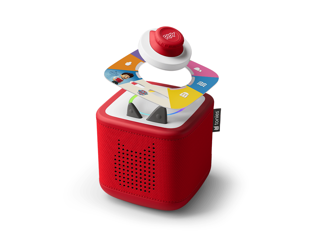 Paw Patrol: Adventure Bay Rescue Heroes - ToniePlay Game on a red toniebox 2 audio player for kids