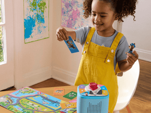 Child Playing With Toniebox 2 Play Set - Paw Patrol Chase And Tonieplay Sky Blue With Controller