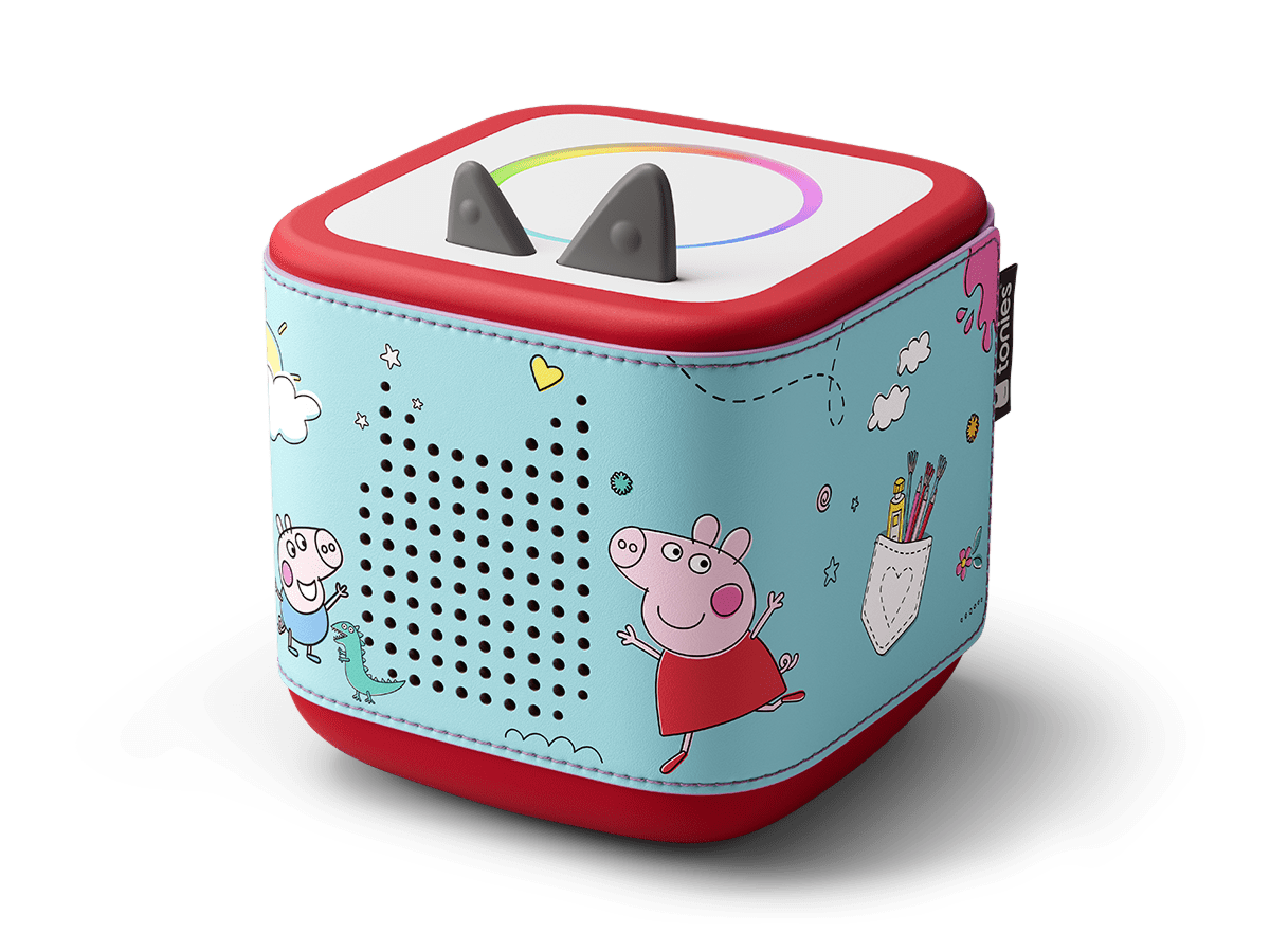 Peppa Pig Sleeve on a red Toniebox 2