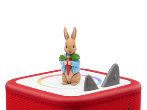 Peter Rabbit Tonie on a Red Toniebox