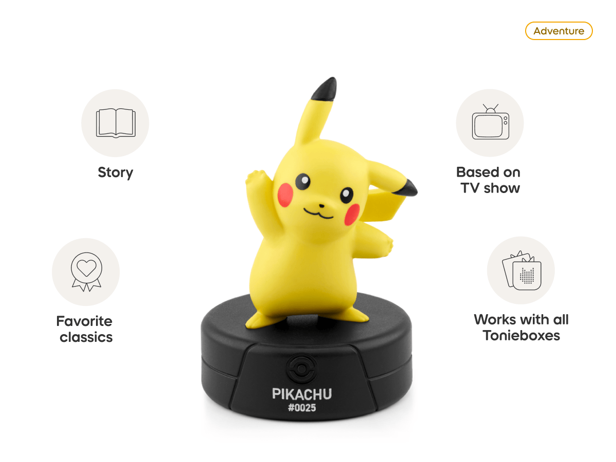 Pokémon Pikachu Tonie audio figurine from the adventure category, inspiring audio journeys and imaginative play