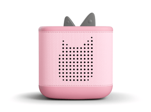 Front view of Pink Toniebox 2 an audio player for kids, used with Tonie audio figurines and Tonieplay games