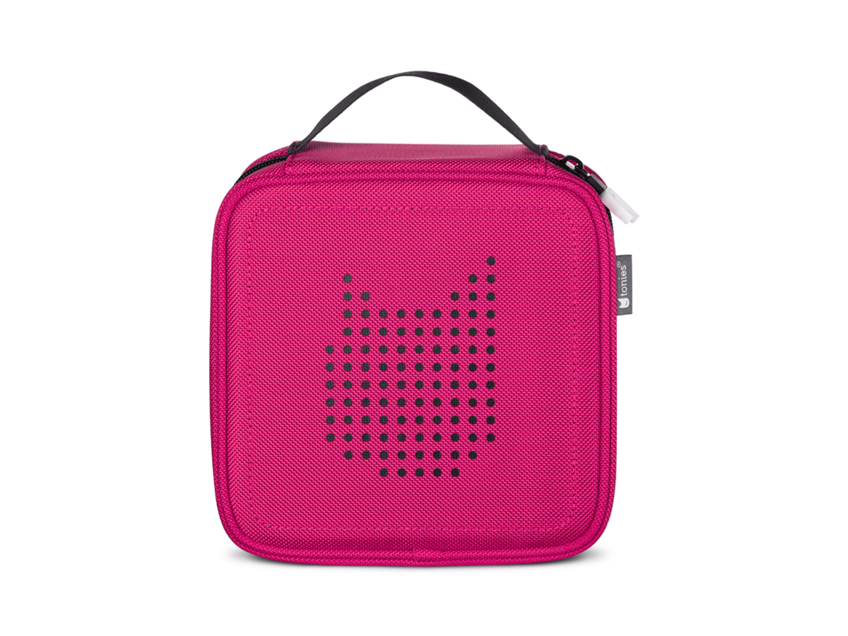 pink tonies carrying case front view