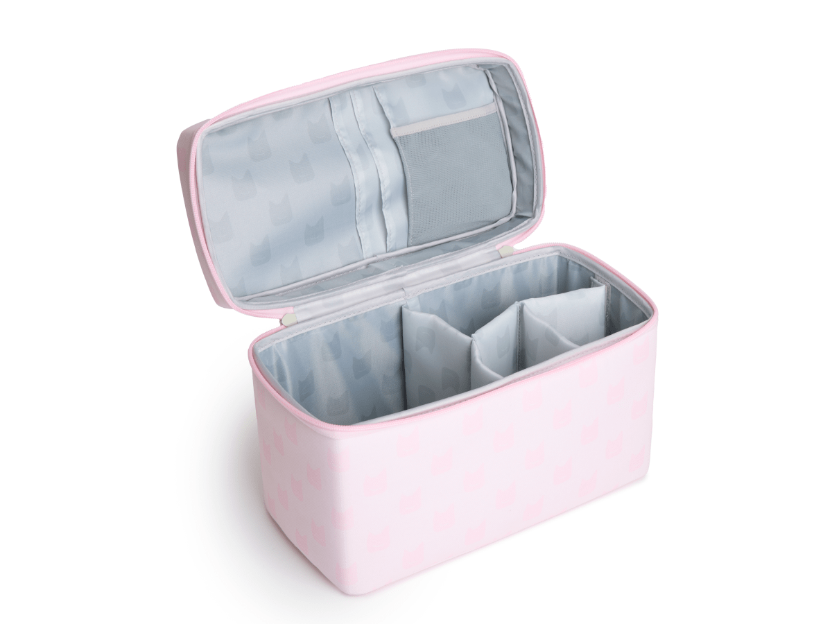 open and empty view of Toniebox All-in-One Carrying Case - Cloud Pink