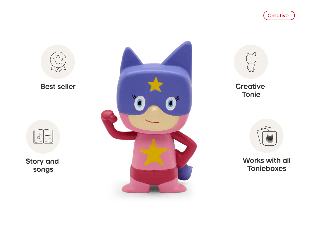 Superhero Creative-Tonie - Pink Purple audio figurine, inspiring audio journeys and imaginative play