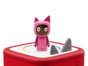 Pink with Dark Hue Creative-Tonie on a Red Toniebox