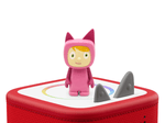 Pink with Light Hue Creative-Tonie on a Red Toniebox