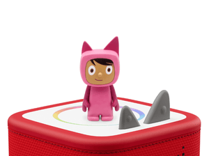 Pink with Medium Hue Creative-Tonie on a Red Toniebox