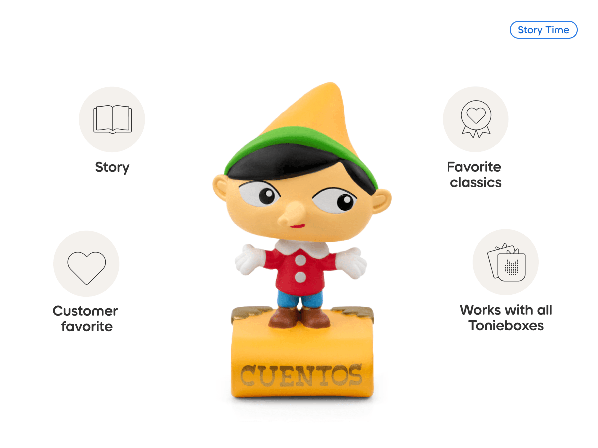 	
Pinocho & Otros Cuentos Clásicos Tonie audio figurine from the story time category, inspiring audio journeys and imaginative play