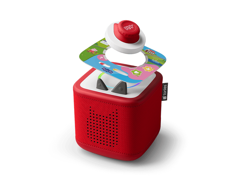 Tonieplay Peppa Pig-Playdate with Peppa Disc on red Toniebox 2 an audio player for kids