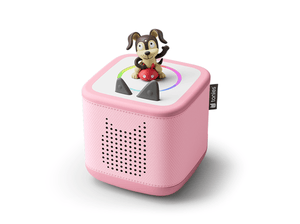 Cloud pink Toniebox 2, an audio player for kids with  Playtime Puppy Tonie audio figurine