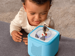 Child Enjoying A Tonie And Toniebox 2, An Audio Player For Kids