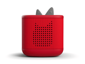 Front View Of Sunset Red Toniebox 2 An Audio Player For Kids, Used With Tonie Audio Figurines And Tonieplay Games
