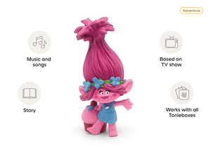 Trolls Poppy Tonie audio figurine, inspiring audio journeys and imaginative play