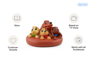 Pretzel and the Puppies Tonie audio figurine, inspiring audio journeys and imaginative play
