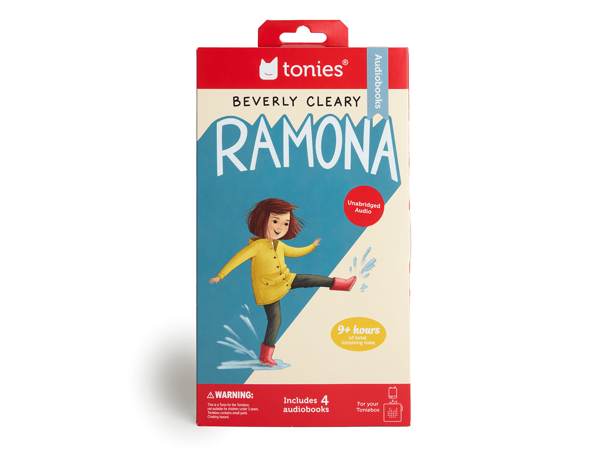 Front view of Ramona Audiobook Tonies - 4 Pack Packaging