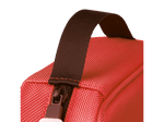Red carrying case detail