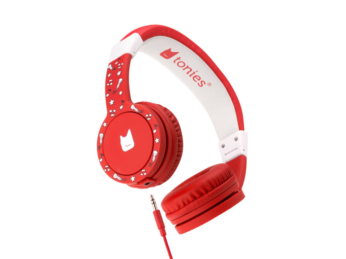 tonies® red wired headphones for kids