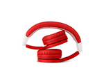 tonies® red wired headphones for kids in folded position