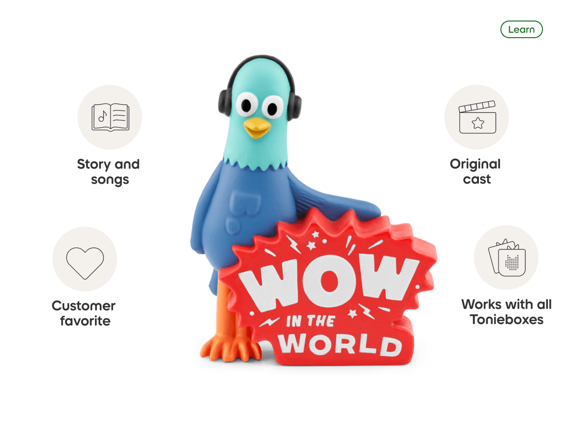 Wow in the World - Reggie Tonie audio figurine, inspiring audio journeys and imaginative play
