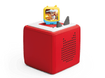 Full view of a Cool Jobs Rocket Scientist and Pizza Maker Clever Tonie on a Red Toniebox