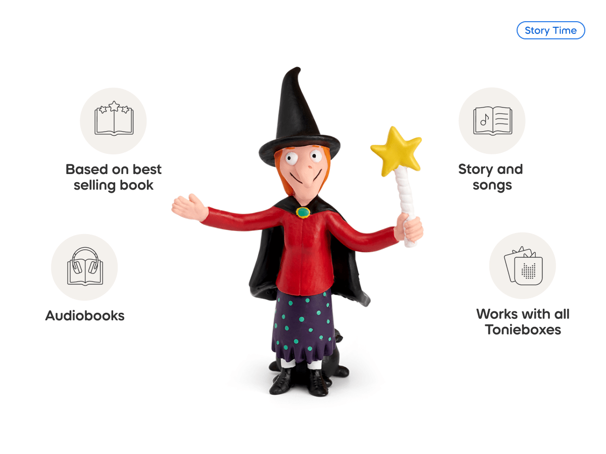 Julia Donaldson Room on the Broom Tonie audio figurine, inspiring audio journeys and imaginative play