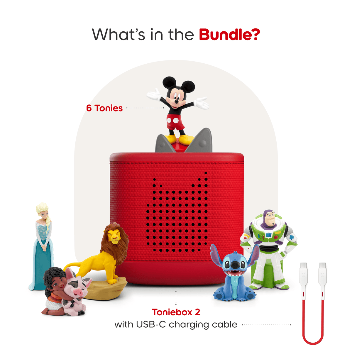 Sam's Club Toniebox 2 Disney Bundle - Sunset Red