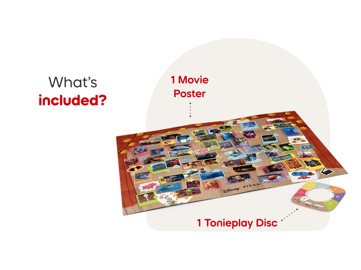 Tonieplay Disney Pixar-Scene Searchers includes Tonieplay Disc, and movie poster