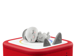 Sleepy Rabbit on a red Toniebox 2 ready to play audio stories and songs