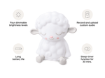 Child playing with Sleepy Friends Sleepy Sheep Night Light Tonie audio figurine and Toniebox 2