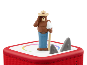 Smokey Bear Tonie on a Red Toniebox