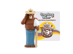 Smokey Bear Tonie with a branded content card