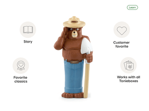 Smokey Bear Tonie audio figurine, inspiring audio journeys and imaginative play