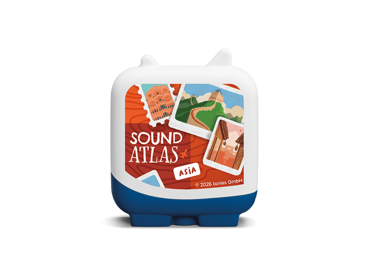 Sound Atlas Pocket Tonies - 4 Pack asia Tonie audio figurine for the Toniebox, which plays audio content